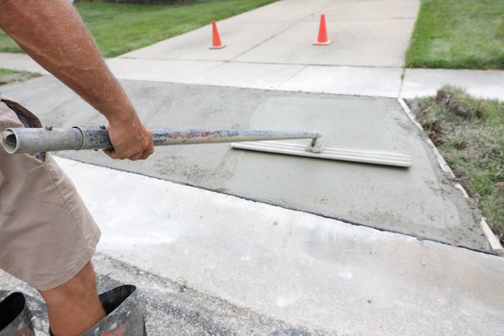 local concrete contractor resurfacing this driveway in Boynton Beach FL