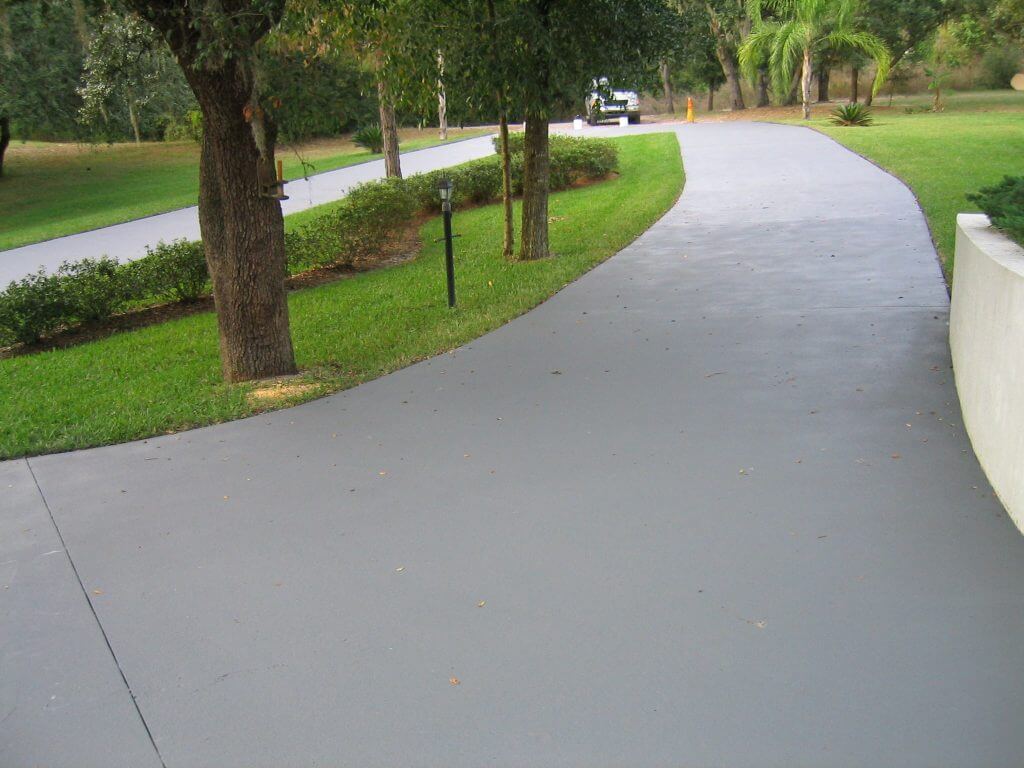 newly resurfaced concrete driveway in Delray Beach FL