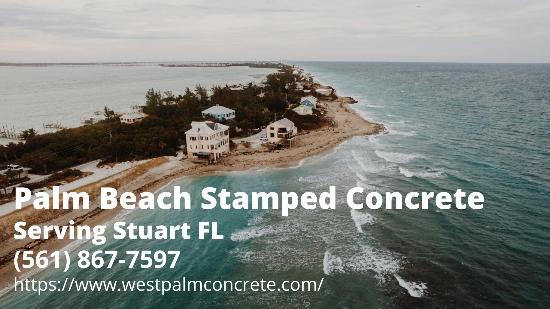 Stuart Beach. Text by Palm Beach Stamped Concrete - a decorative concrete company serving Stuart FL